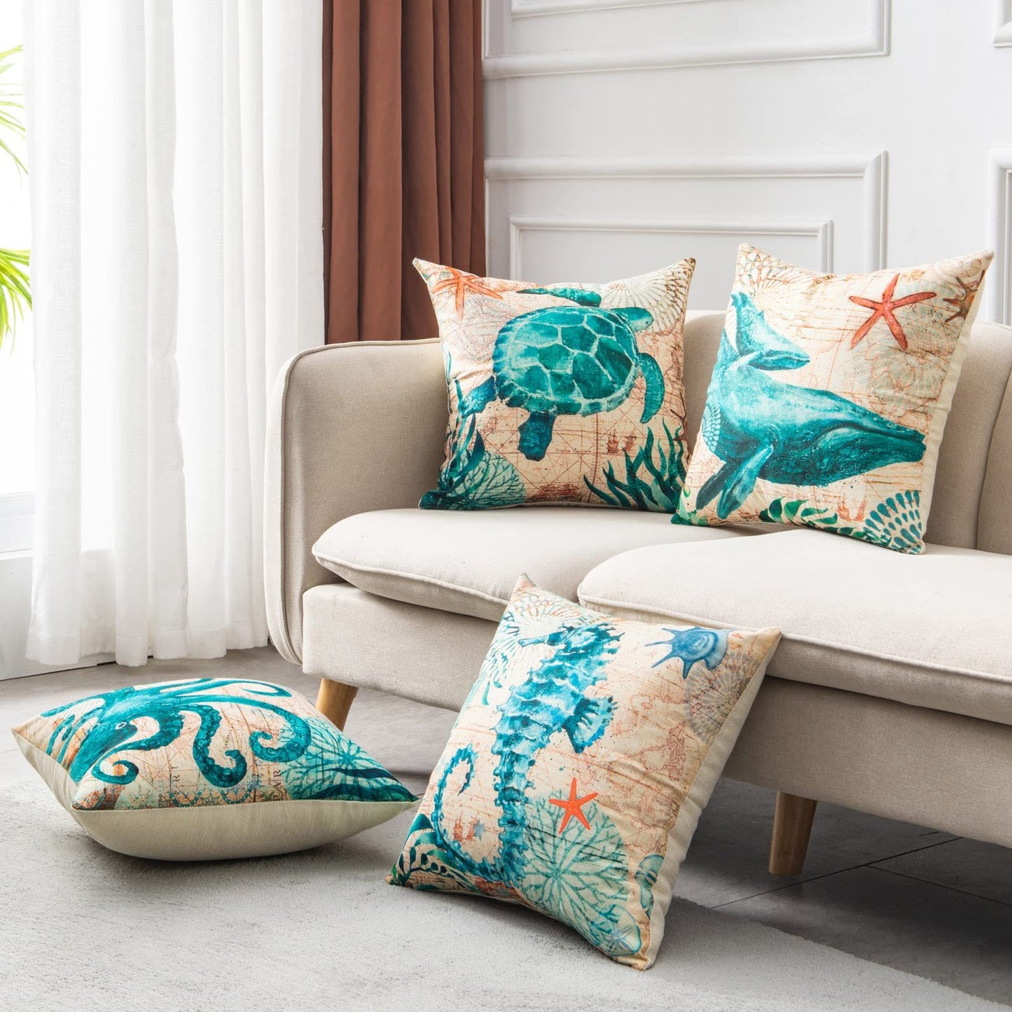 Printed Throw Pillow Cases For Home Decor Sofa Chair Seat