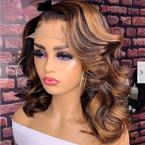 Split Lace Short Curly Hair