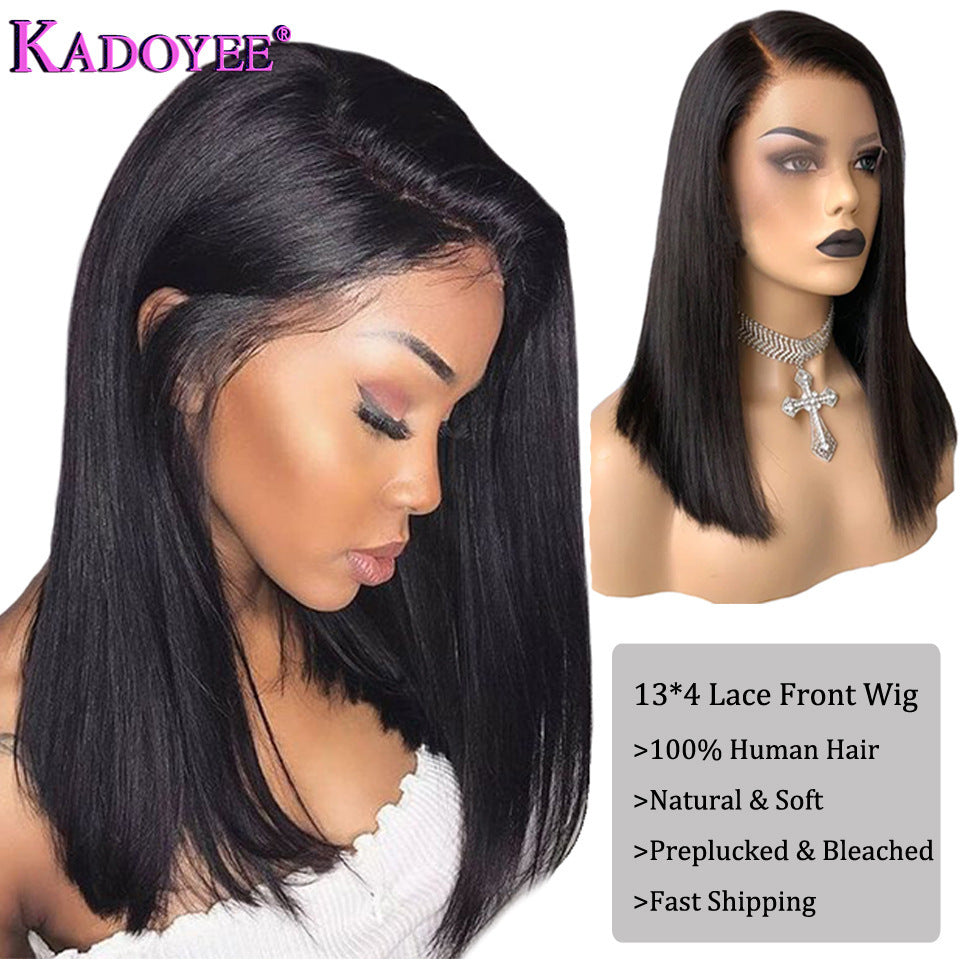 Female Human Hair Wigs, Front Lace Real Wigs