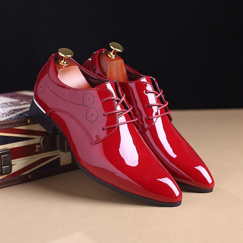 Men Leather Shoes Men Business Casual Dress
