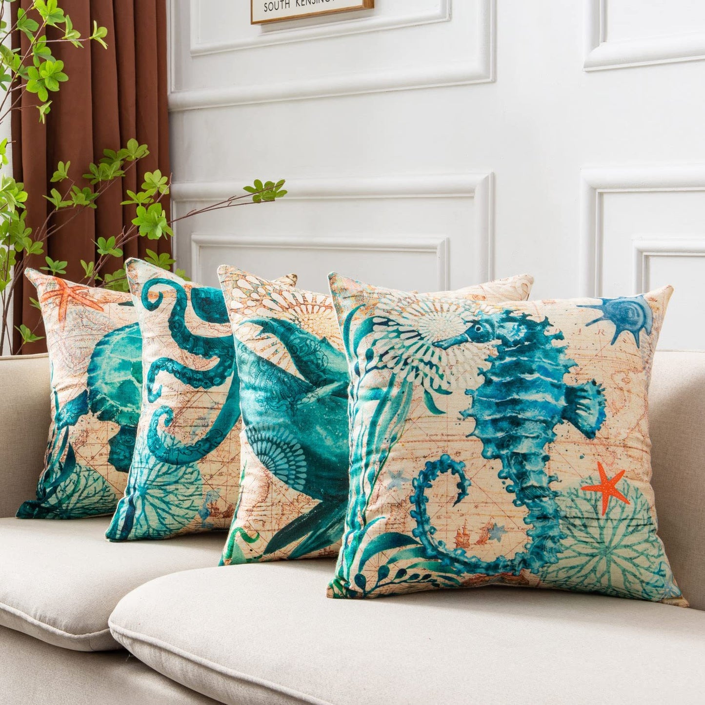 Printed Throw Pillow Cases For Home Decor Sofa Chair Seat