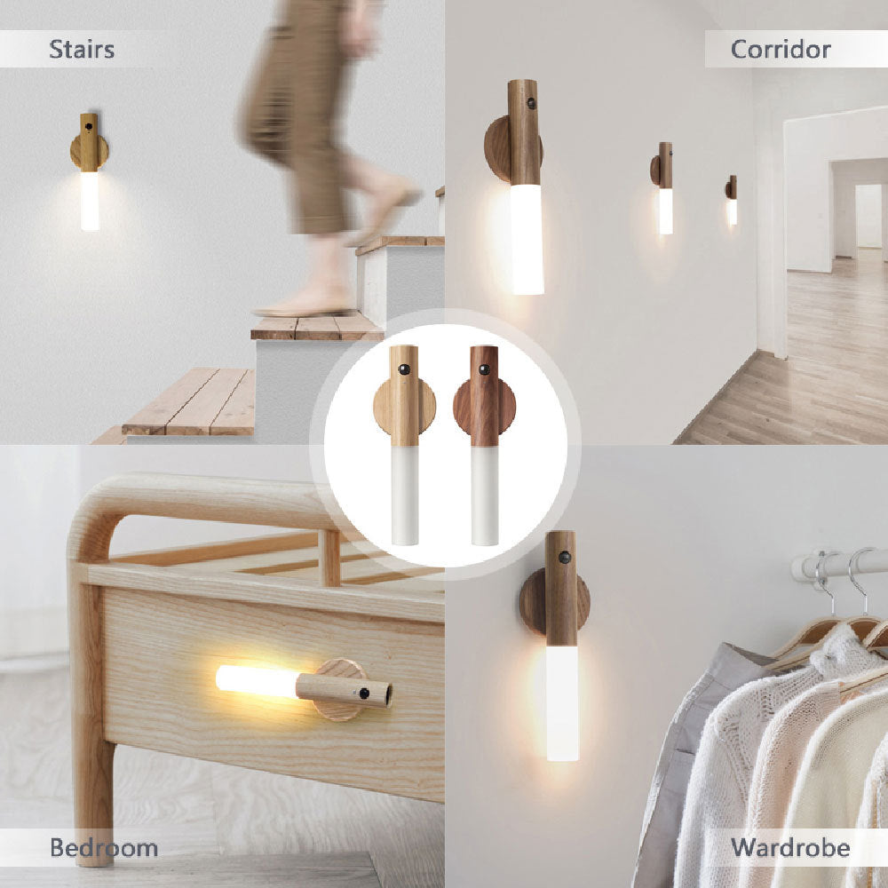 Wood Wireless Night Light Corridors Porch Lights