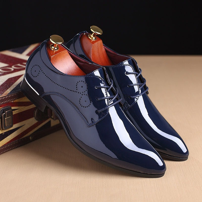 Men Leather Shoes Men Business Casual Dress