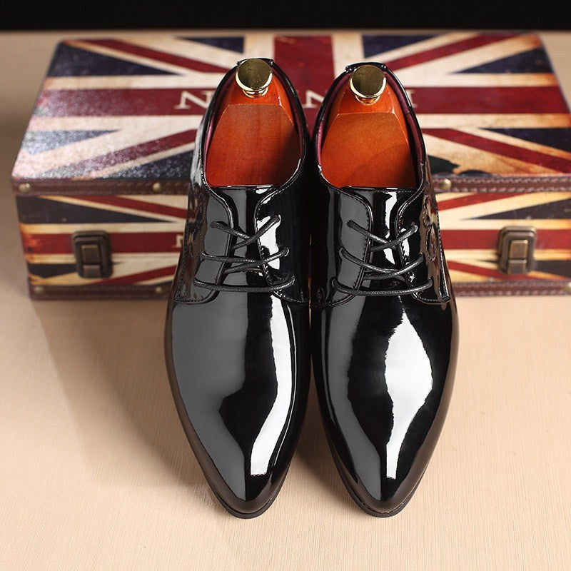 Men Leather Shoes Men Business Casual Dress