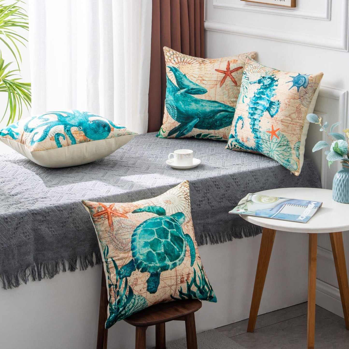 Printed Throw Pillow Cases For Home Decor Sofa Chair Seat