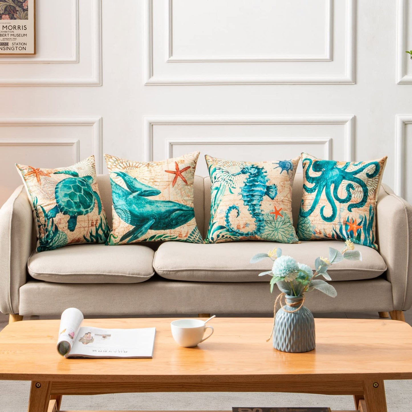 Printed Throw Pillow Cases For Home Decor Sofa Chair Seat