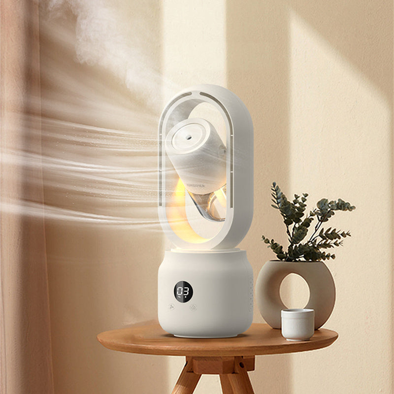 Summer Water Cooled Spray Mist Electric Fan USB Rechargeable