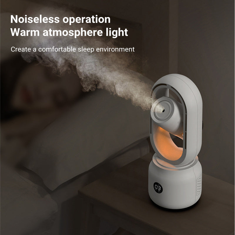 Summer Water Cooled Spray Mist Electric Fan USB Rechargeable