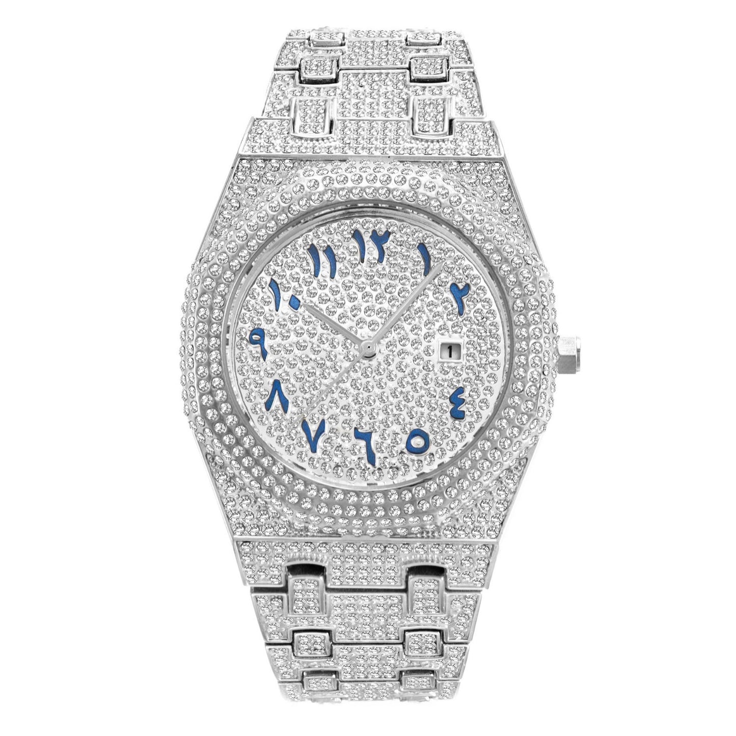 Full Diamond Arabic Scale Niche Quartz Men's Watch