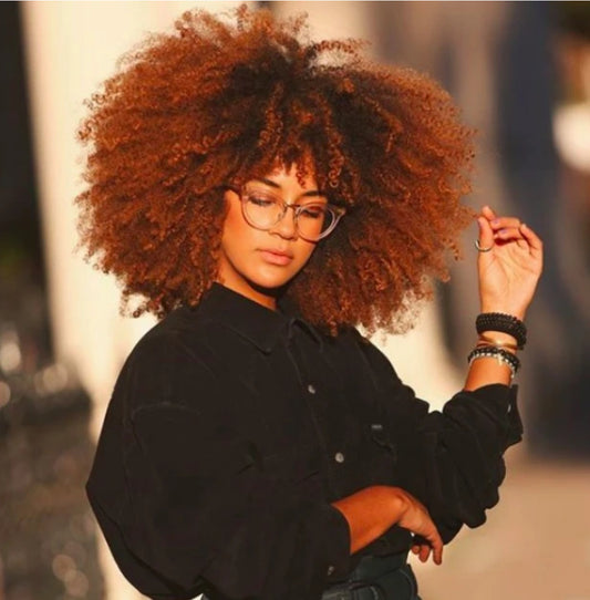 Female Short Curly Hair Wig African Small Curly Hair Rose Mesh