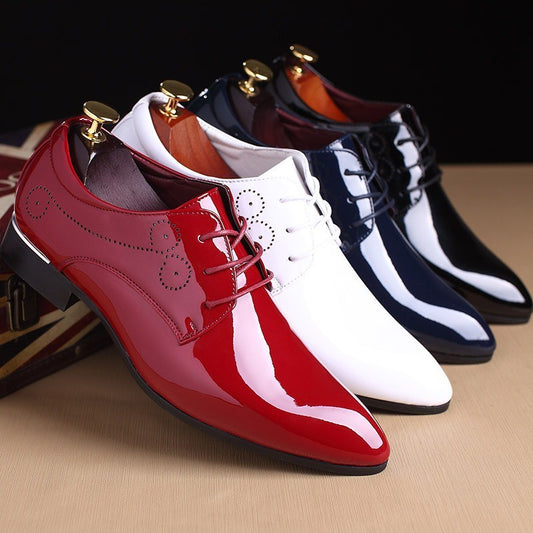 Men Leather Shoes Men Business Casual Dress