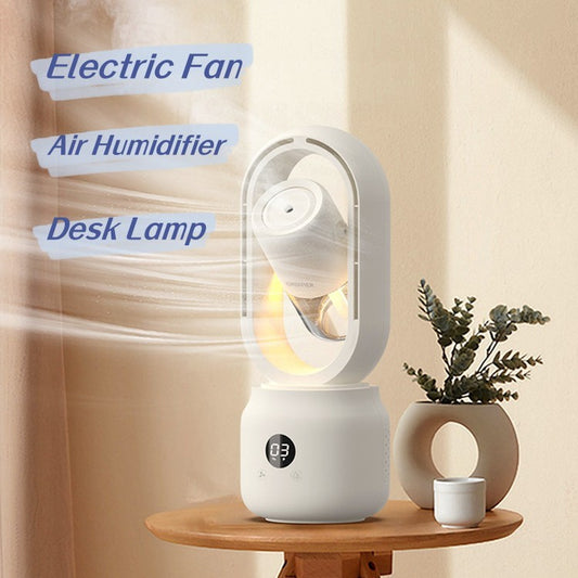 Summer Water Cooled Spray Mist Electric Fan USB Rechargeable