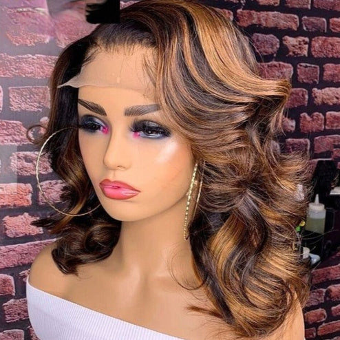 Split Lace Short Curly Hair