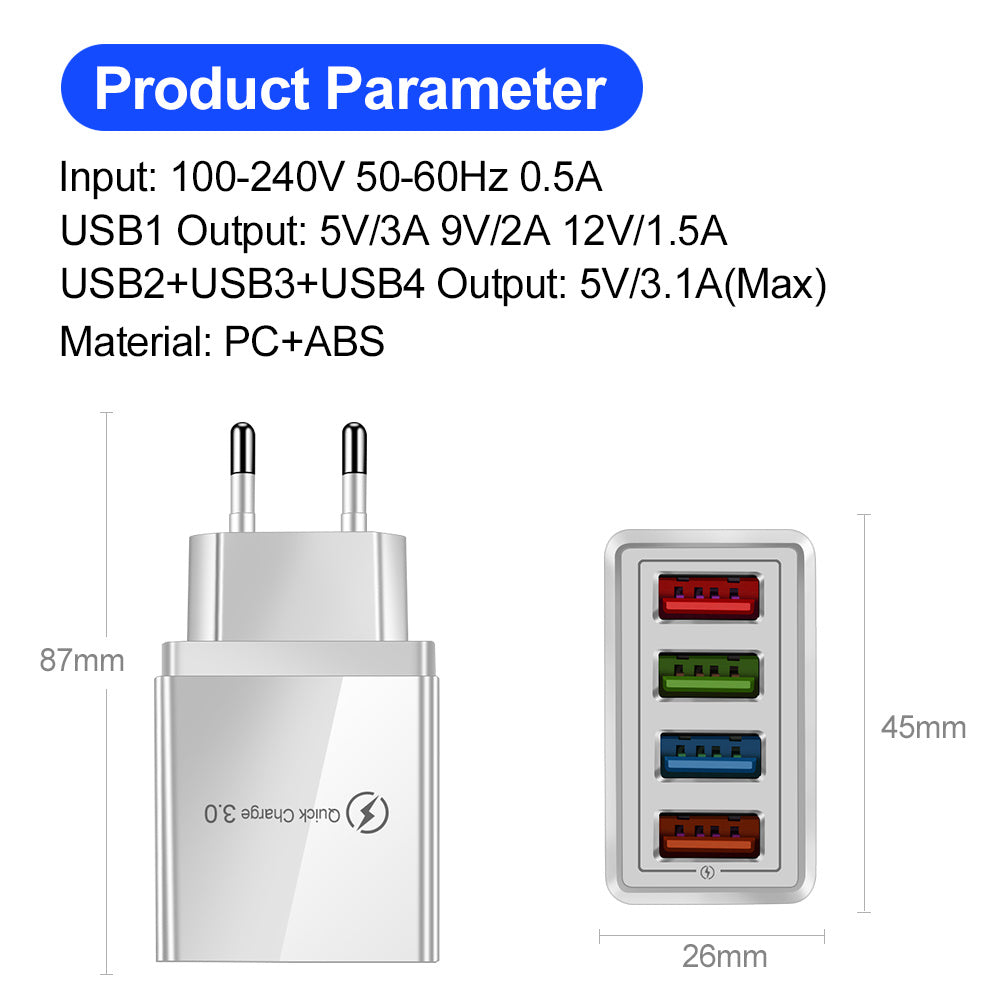 Phone Adapter For Tablet Portable Wall Mobile Charger Fast Charger