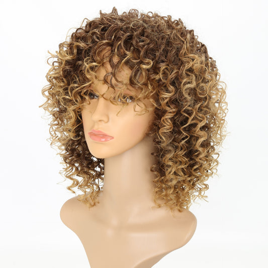 Wig Front Lace Foreign Trade Long Curly Hair Headband